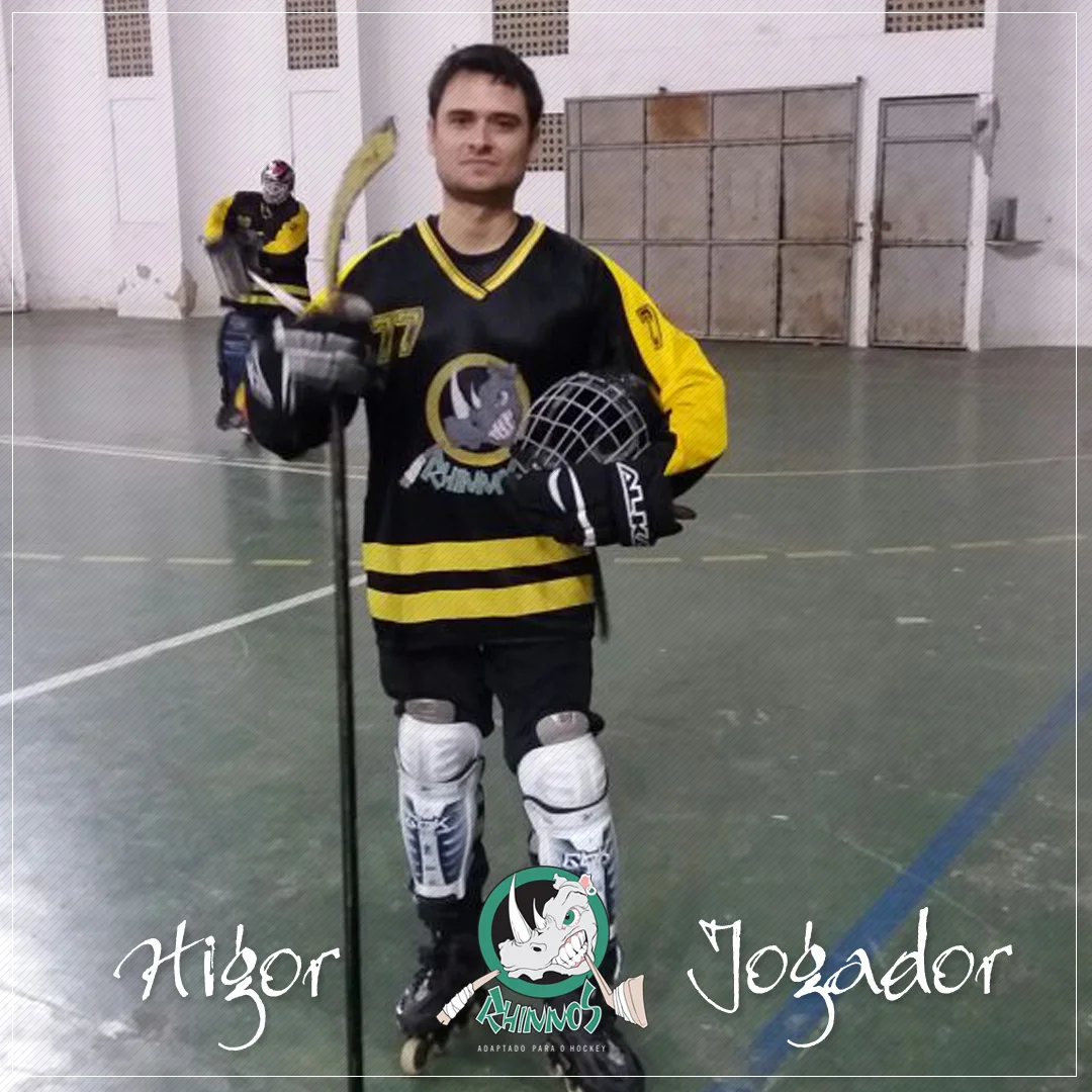 Integrante da equipe Rhinnos Hockey